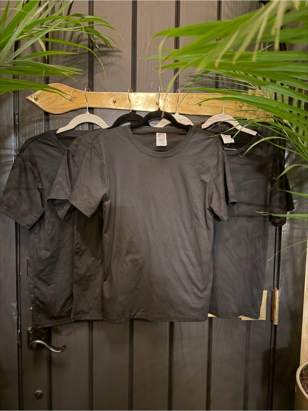 New 5 pack Konkave Classic Black Crewneck T-Shirt shirts undershirt Mens Small